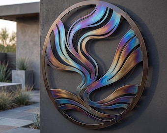 Abstract Tree Metal Wall Art, Modern Outdoor Decor, Contemporary Sculpture