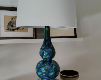 Lampa porcelanowa w stylu Bitossi z trzema tykwami ​​MCM