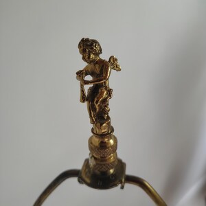 Tall massive candelabra brass lamp Hollywood regency rococo image 8