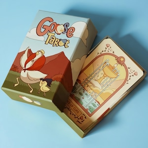 Goose Tarot Card Deck, Whimsical Oracle Cards Set, Cute Goose Tarot for Beginners, Spiritual Reading Deck,Divination Gift for Tarot Lovers