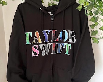 Taylor Swift-eran inspirerad huvtröja med dragkedja