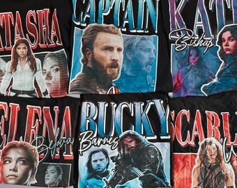 ヴィンテージ90年代スタイルTシャツ スーパーヒーロー、マーベル風