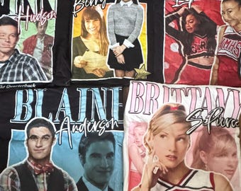 Vintage 90-talsstil T-shirts TV-program inspirerade Glee
