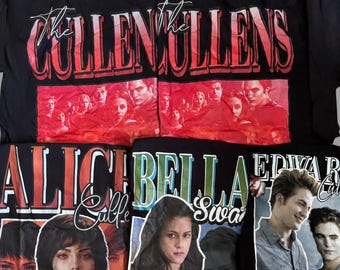 T-shirt i vintagestil med 90-talsmotiv, inspirerad av Twilight-filmer