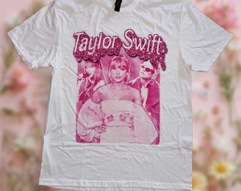 T-shirt med Taylor Swift-motiv i vintagestil och Barbie-tema