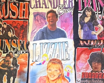 T-shirt i vintagestil med 90-talsmotiv, inspirerad av TV-program