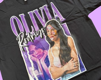 T-shirt med musik i vintagestil från 90-talet, inspirerad av Olivia Rodrigo