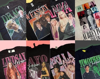 T-shirt i vintagestil med 90-talsmotiv, inspirerad av kändisar/filmer