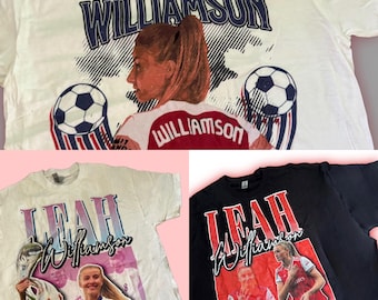 Leah Williamson-inspirerade t-shirts Fotboll, England och Arsenal DesignD