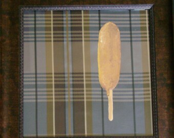 Fair Plaid: Oryginalny obraz akrylowy na tkaninie z odzysku, Fair Flair, Unikalny obraz, Sztuka tkaniny w kratę, Oprawiony, corndog