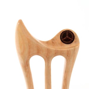 Holz-Haar-Gabel, 3 Zinken, Haarstäbe, Holz, Eschenholz, handgefertigt, Haar-Accessoire, WoodArtJewelry