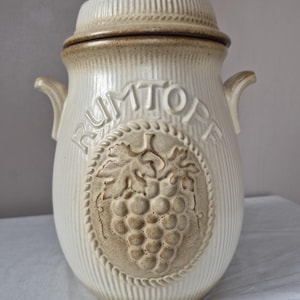 Vintage West German Rumtopf Jar | Mid Century Ceramic Kitchen Storage Crock (28cm)