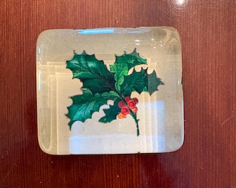 John Derian Decoupage Holly paperweight