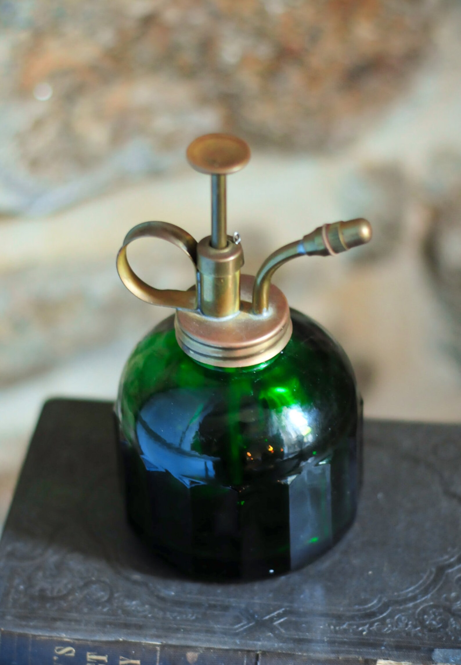 Vintage Glass Water Spray Bottle/Spritzer Etsy