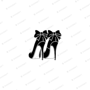 High Heel Shoes SVG PNG, Stiletto Heels with Bows Clipart for Cricut, Silhouette, Sublimation, Fashion Vinyl Decal