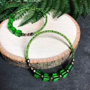 Beaded hoops for stretched lobes / Gauged hoop earrings / Earrings for stretched lobes