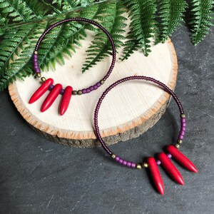Beaded tunnel hoops / Beaded hoops for stretched lobes / Gauged hoop earrings / Earrings for stretched lobes
