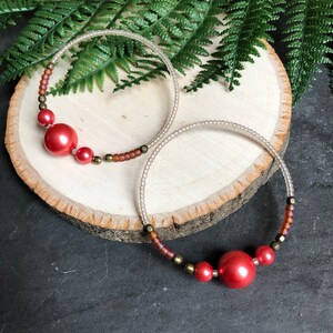 Beaded tunnel hoops / Beaded hoops for stretched lobes / Gauged hoop earrings / Earrings for stretched lobes