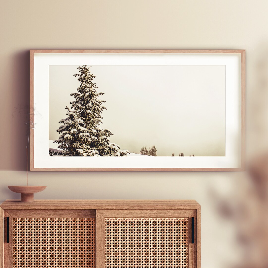 Samsung Frame TV Art Winter Forest Digital Art Snowy Winter Wonderland