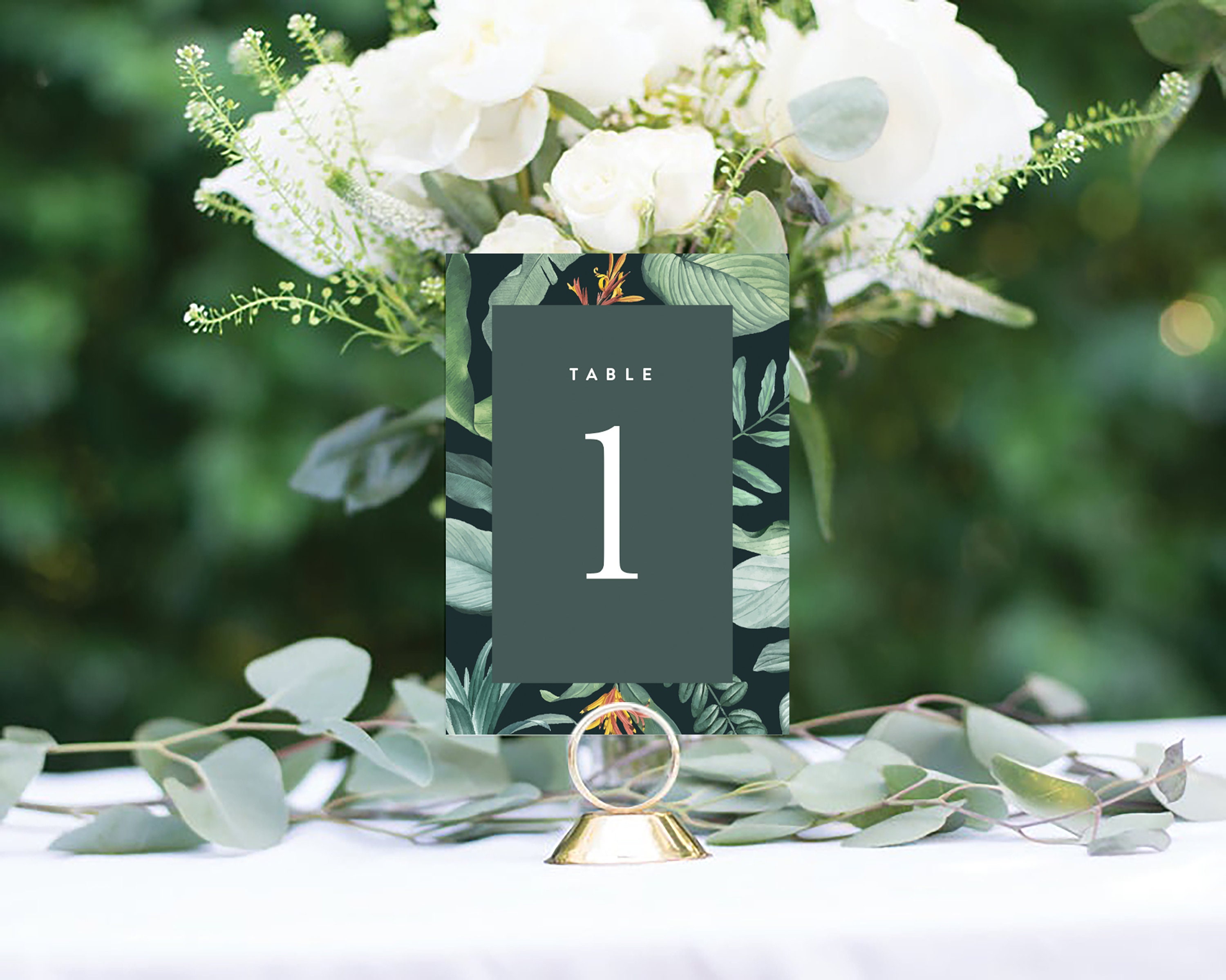 Tropical Themed Wedding Table Numbers 1-10 5x7 Tropical Themed Wedding Table Numbers 1-10 5x7