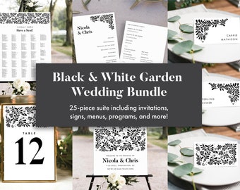 Wedding Signs Bundle, wedding invitation suite template, suite template, floral wedding design, Editable Templates #000
