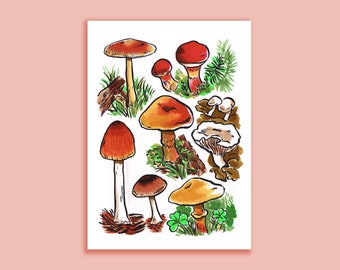 Mushroom Sketchbook Print | A5 Digital Print