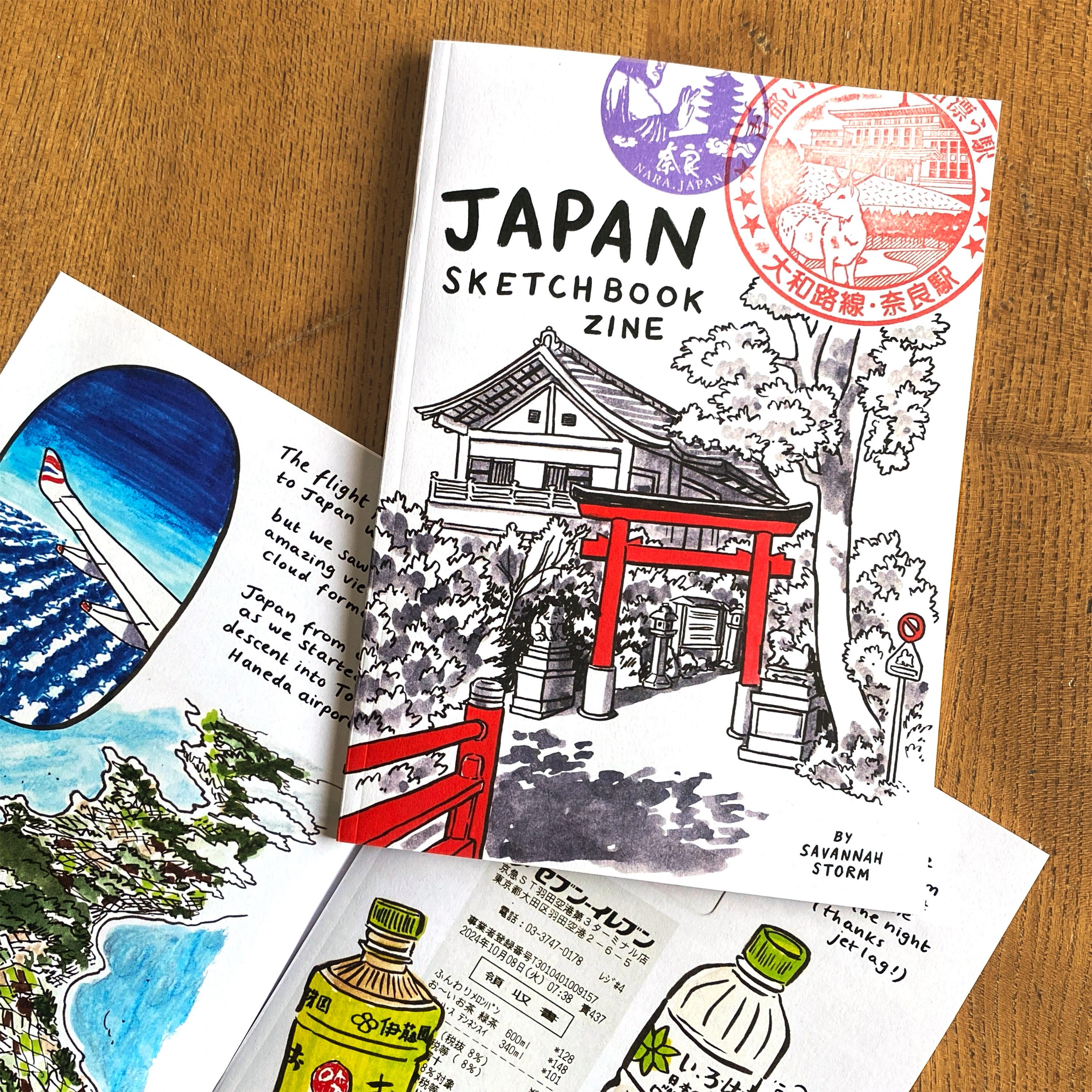 Japan Sketchbook Zine, Travel Journal - Etsy