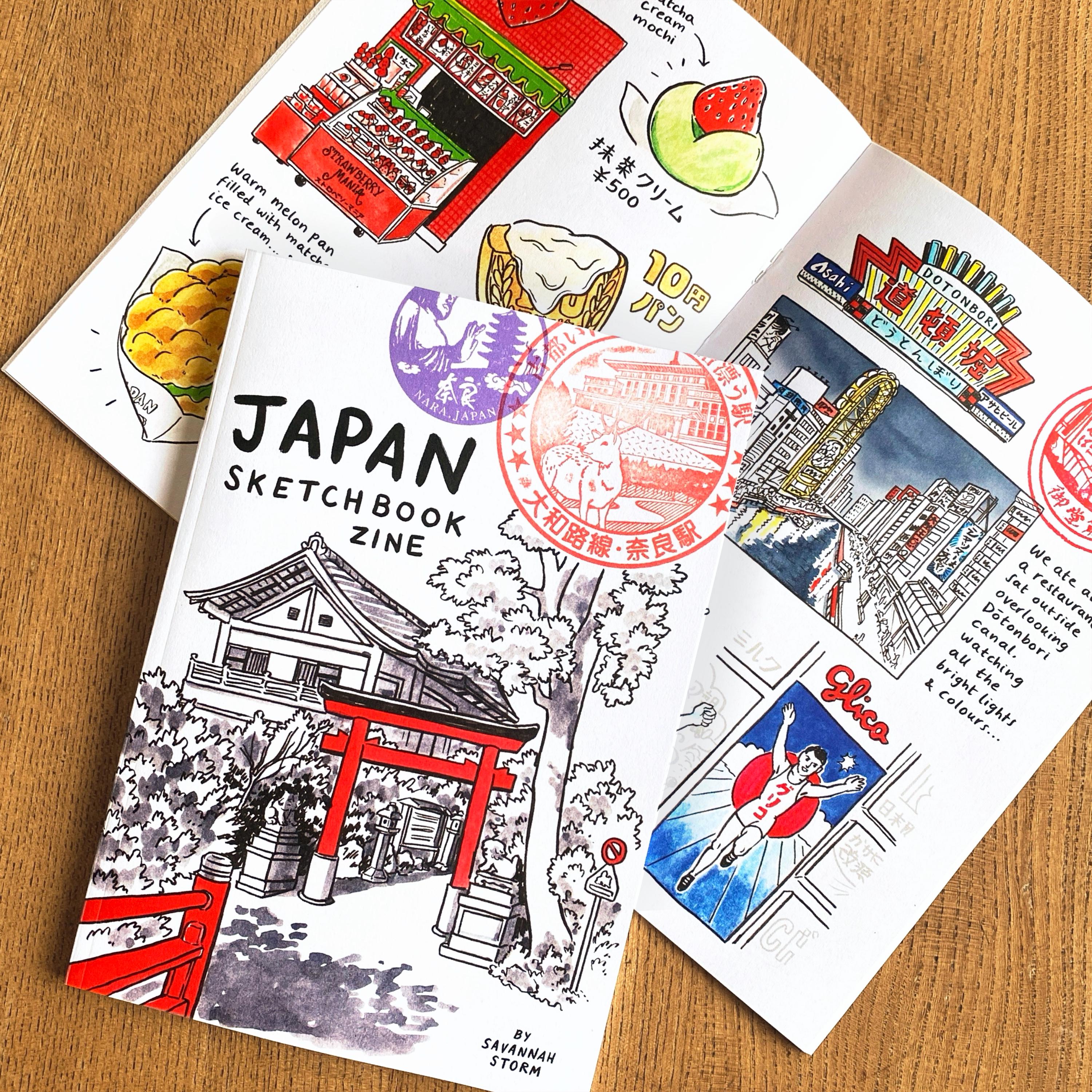 Japan Sketchbook Zine, Travel Journal - Etsy
