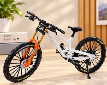 1:8 Scale Diecast Mountain Bike Model, Full Suspension Alloy Bicycle Collectible, Cycling Gift  Enthusiasts