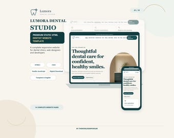 Dental Clinic Web Design | Responsive HTML5 Template | Developer Website Files