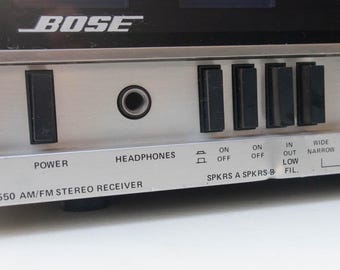 BOSE 550 STEREO RECEIVER - Walnut Cabinet - As-Is For Parts