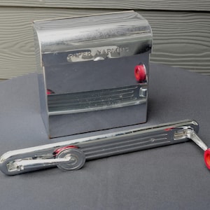 VINTAGE CHROME Paper Towel and Napkin Holder box Mid-Century Modern