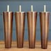 TNW6 6' Walnut Finish Tapered LEGS/FEET for Mid-Century Modern/IKEA/Crate & Barrel Sofa/Chair/Dresser/Credenza/Bookshelf Furniture Hack 