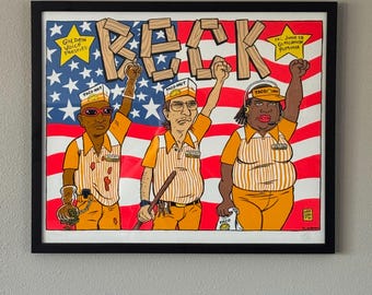 RARE BECK CONCERT Poster 1996 Framed/Signed by Ward Sutton