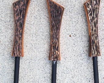 FIREPLACE TOOL SET - Rare - Mid-Century Modern Copper Antler Handle