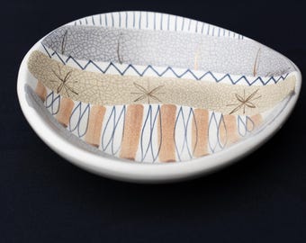 SASCHA BRESTOFF BOWL - Biomorphic Abstract Mid-Century Modern Vintage Ceramic Starburst