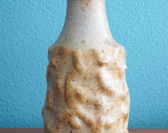 STONEWARE VESSEL VINTAGE - Pottery Carafe/Jug 12"H Mid-Century Modern - Artist Marked