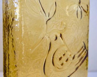 BIRD OF PEACE Vintage Glass Bottle by Wayne Husted for Stelvia, Italy - Mid-Century Modern