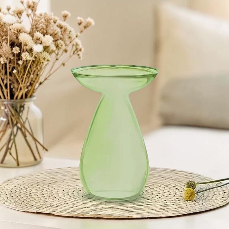 Avocado Vase Hydroponic Planter Glass Propagation Vase Seed Sprouting Vase Modern Plant Growing Container Home Decor Green