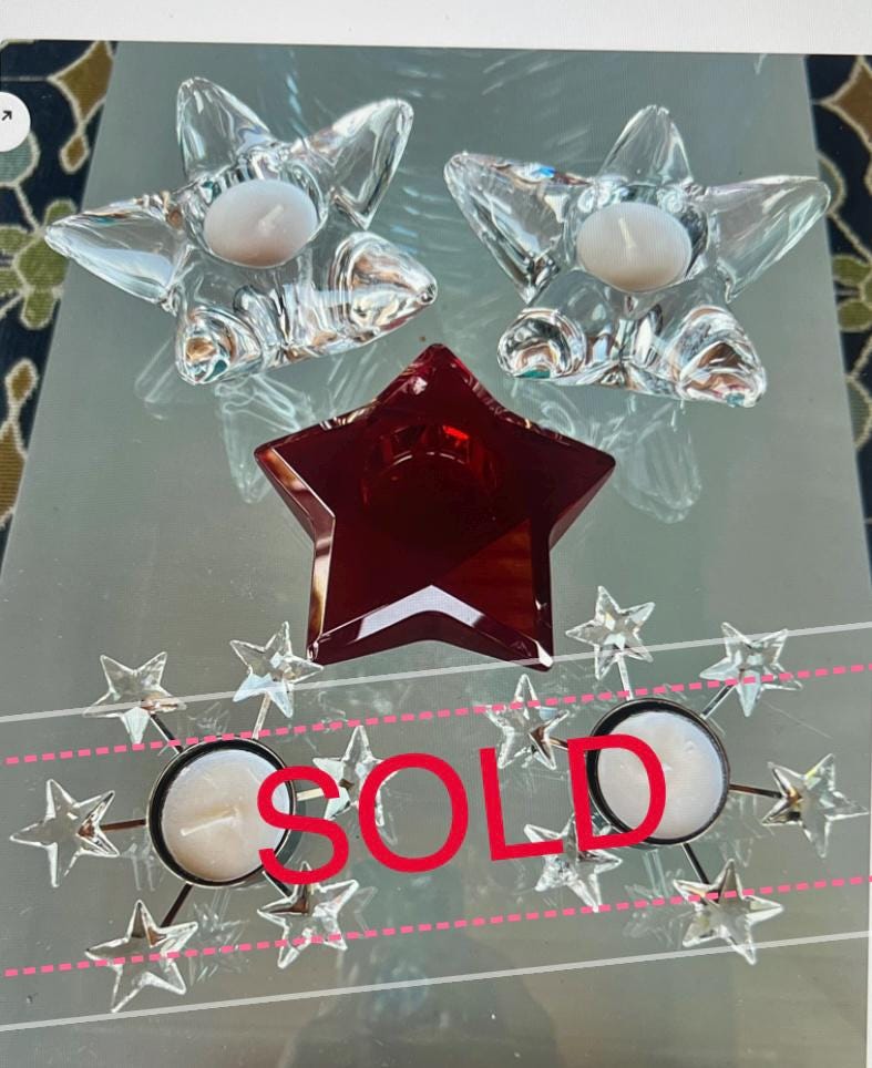 Swarovski Crystal Star Candle Holder - Etsy