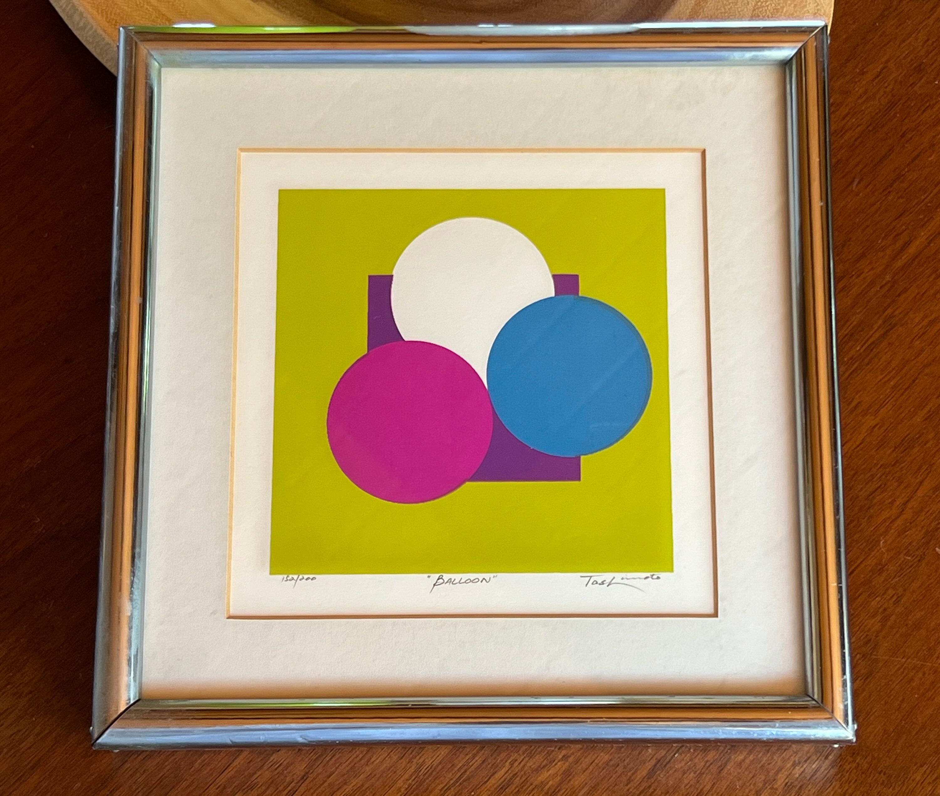 Originaltashimoto-numbered & Signed Mid Century Modern/opt Art