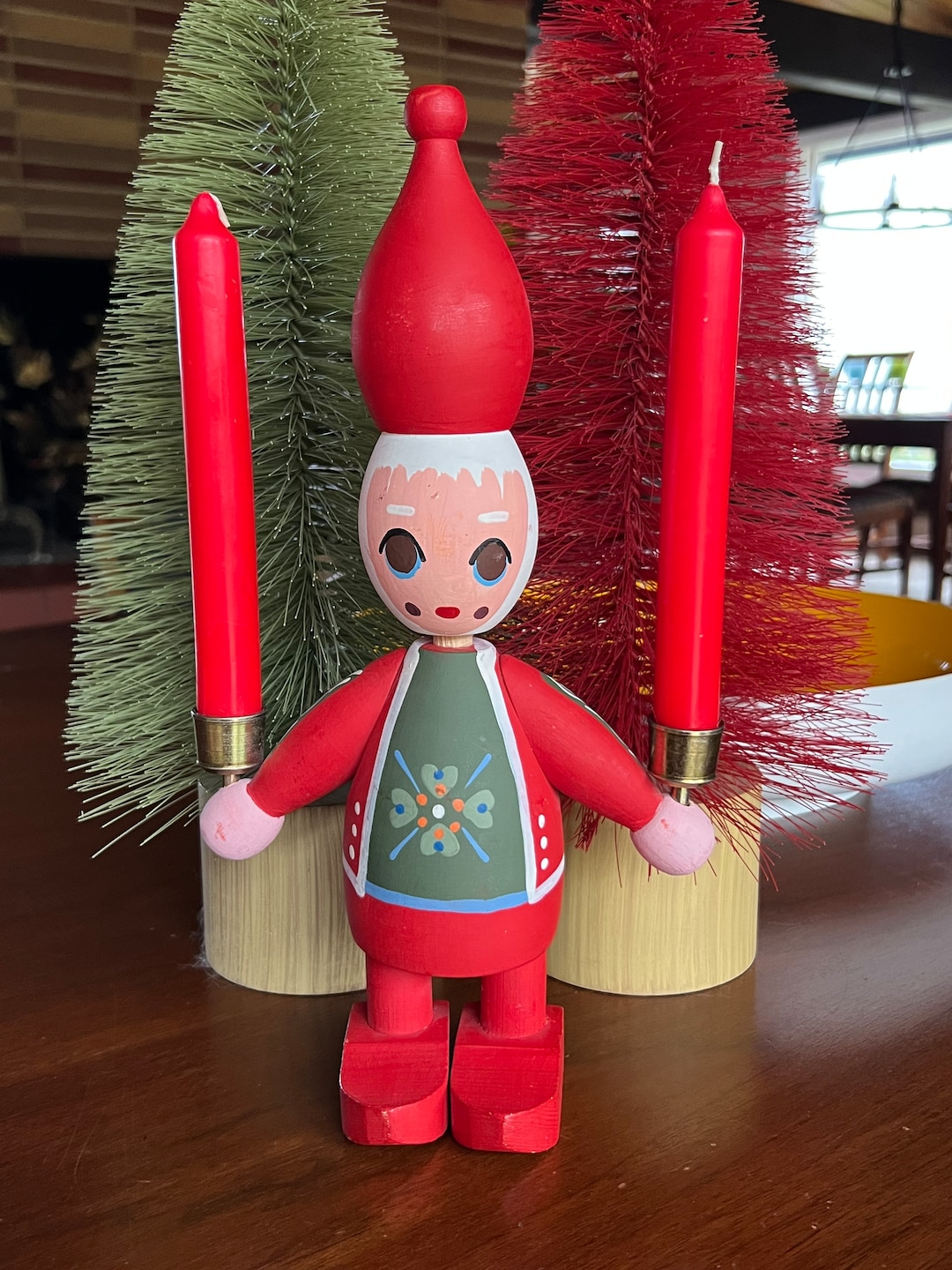 A Most Adorable Large Swedish Candle Holder. Man With Large Etsy