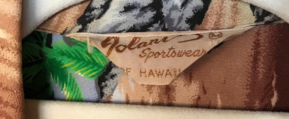 Rare and Amazing 1950's Rayon Iolani Hawaii Aloha… - image 6