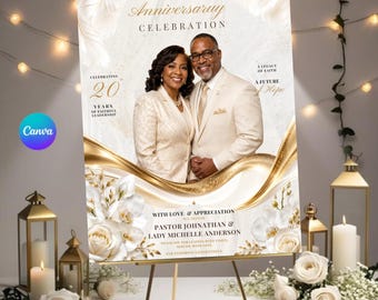 Pastor Anniversary Flyer Template, Church Appreciation Invitation Editable Canva, Pastoral Installation Guest Speaker Flyer, 3 Color Set
