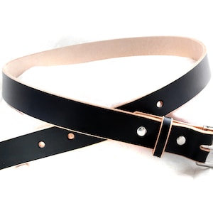 Handmade Black Leather Belt