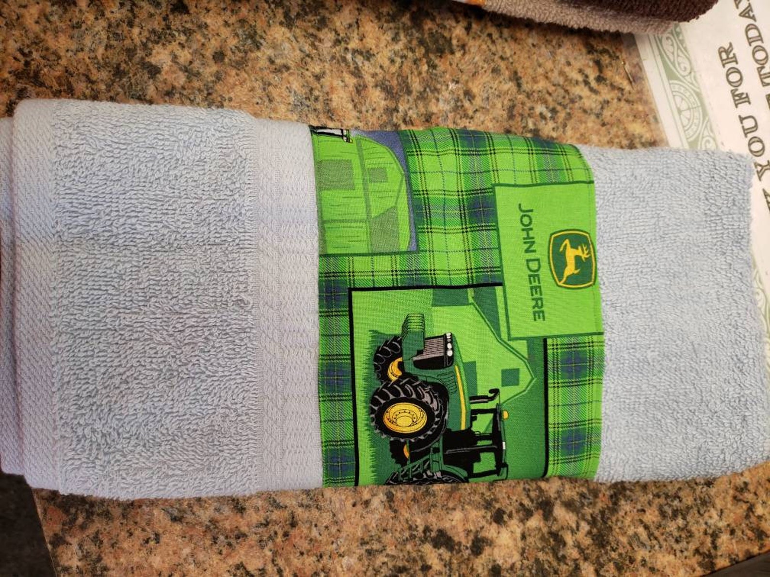 John Deere Dish Towels on 3 Different Towels. Absorbent Etsy