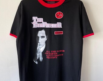 Vintage Y2K jaren 2000 The Godfather Movie T-shirt grafisch ontwerp, zeldzame zwarte Quickshark XL