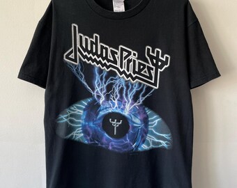 Vintage 2004 Judas Priest United USA Tour T-shirt band rockmuziek zeldzaam grafisch zwart jaren 2000 VS groot
