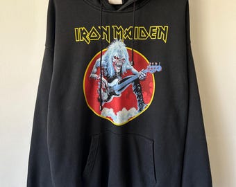 Felpa vintage Iron Maiden Fear Of The Dark 2005, rock metal, band, musica, grafica Artimonde, nera, taglia XL