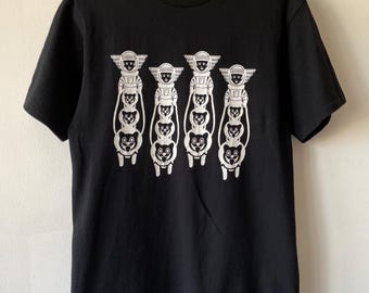 Vintage jaren 2000 Billionaire Boys Club hondenslee-T-shirt zwart, zeldzame afbeelding medium